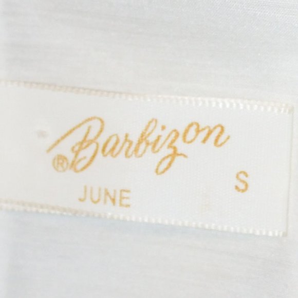 Vintage Barbizon June Sleeveless Lace Embroidered Semi-Sheer White Nightgown - Picture 8 of 9